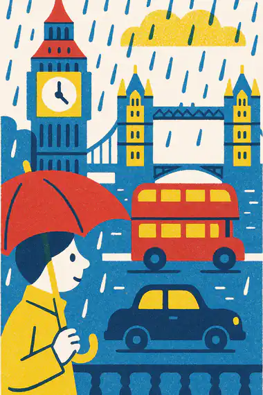 London, a risograph storytime card